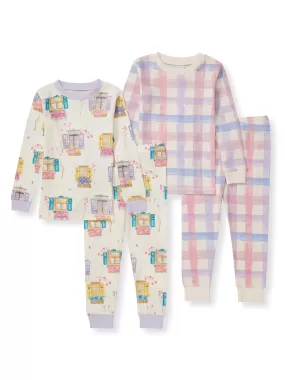 2-Pack Organic 2-Piece Pajama Sets, Swiss Chalet