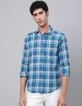 Blue Checks Printed Shirt