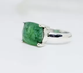 Colombian Emerald 925 Sterling Silver Ring,Handmade Jewelry, Birthday Gift