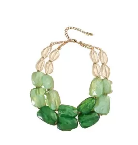 Fashion Trendy Multi-layer Green Aventurine Choker Necklace