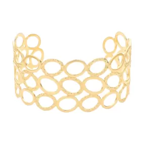 Metal Open Oval Cuff Bracelet