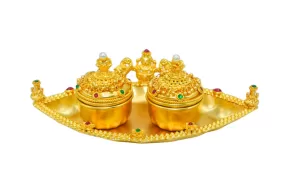 One Gram Gold Kumkum Box Tray