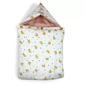 Organic Muslin Carry Nest for Baby -Traveling bed Soft Cotton -Crown