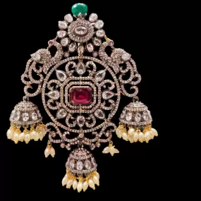 South Indian Victorian American Diamond Pendent By Asp Fashion Jewellery