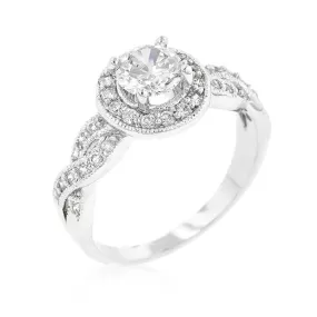 WildKlass Round Cut Halo Engagement Ring